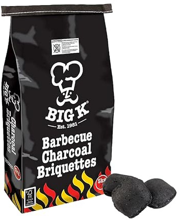 Barbecue Charcoal Briquettes for BBQ Grill - Quick & Easy to Light 5kg Barbecue Grill Briquettes for Outdoor Cooking, Camping, Fishing. Less Smoke & Longer Lasting BBQ Briquettes with Topline Card