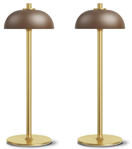 JONEMO 2 Pack Cordless Table Lamp Rechargeable, 5000mAh Battery Table Light