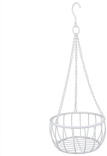 Cabilock Cesto Porta Vasi Di Fiori Sospeso Cesto Portaoggetti in Ferro Per Casa Per Balcone e Giardino Decorazione Pratica e Facile Da Installare