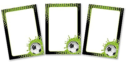 Minkocards 12 Mini-Notizblöcke Fussball Fußball Mitgebsel für Kindergeburtstag Gastgeschenke für Jungen Jungsgeburtstag Jungen / A7-Format