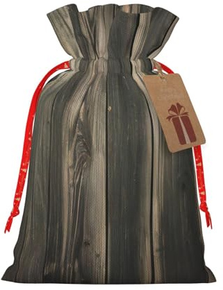 Planks Verwitterte Alten Look Wiederverwendbare Weihnachten Und Festival Geschenktüten,Geschenkverpackung Taschen Stilvolle Stoff Handgefertigte Taschen