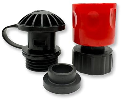 Flush-M Outboard Quick Connect Flush Kit for Suzuki with Cowling Gasket Seal & Red Hose - Compatible with All Suzuki Engines from 25HP - 350HP - UV Stable & Durable Glass Filled Nylon - Black