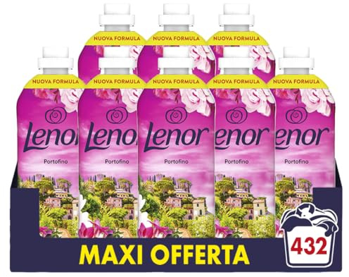 Lenor Ammorbidente Lavatrice Concentrato, 54 Lavaggi, Atmosfere D'Italia Portofino, Freschezza Di Lunga Durata E Morbidezza Di Origine Vegetale, Lenzuola Profumate Fino A 1 Settimana