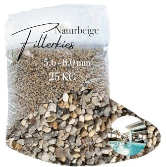 Aquagran 25 kg Filtersand Filterkies 5,6-8,0 mm Quarzsand Beiger Poolsand für Sandfilteranlage