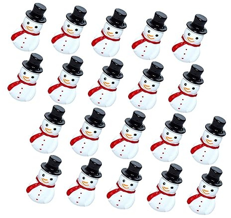 BUGUUYO 50pièces Lot de Mini Bonhommes De Résine Décoration De Noël Miniature pour Table Et Intérieur