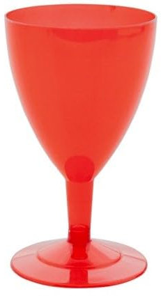 Dream' s Party 20 Flute Calice in plastica RIUTILIZZABILE - Flutes rigidi - Calice da Spumante - in plastica ROSSO TRASPARENTE CRISTAL - confezione 20 pezzi - flute per feste