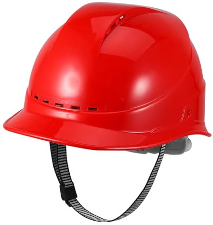Artibetter Baustellenhelm Mit Belüftung Aus Sicherheitskappe Für Outdoor-Arbeiten Schutzhelm Mit Verstellbarem Kinnriemen