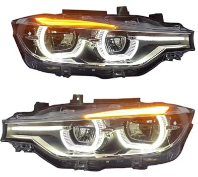 Fari for auto compatibili for BMW Serie 3 F30 F35 F80 318 320 325 328M 330 335 2013-2019 Fari dinamici a LED DRL Angel Eye Light(Replace Xenon)