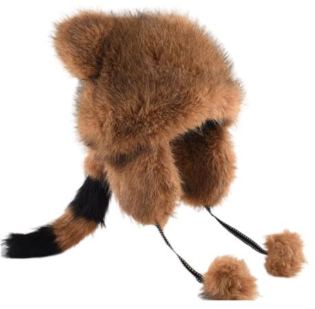 YUXITA Plüsch-Hut für Kinder und Erwachsene, warme Ohrenklappe, modisch, Outdoor-Aktivität, Skimütze, Winter, winddicht, Trappermütze