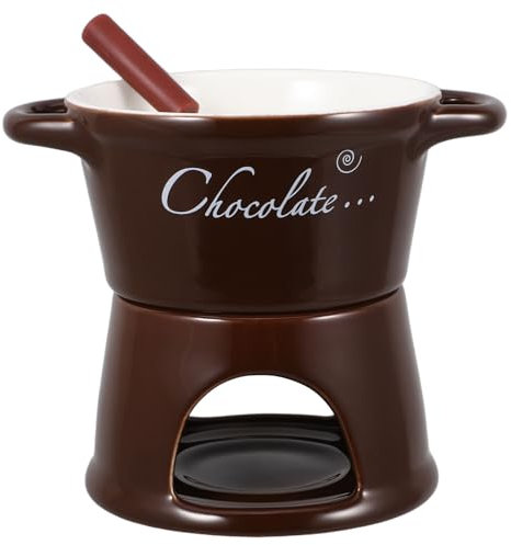 Zerodeko Ceramic Melting Pot Set Multifunktionaler Schmelztopf Für Fondue Käse Butter Und Schokolade Für Familienfeiern Und Partys Benutzerfreundliches Design