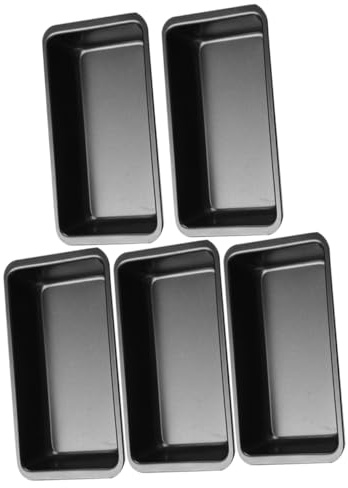 Alipis 5pezzi Teglia Rettangolare Per Dolci Teglia Antiaderente Per Pane Da Forno Per Toast Scatola Per Toast in Acciaio Al Carbonio Per Dolci Facile Da Pulire