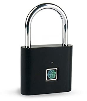 Serrure Connectée, Tuya Smart empreinte digitale cadenas sécurité à domicile Anti-vol étanche télécommande batterie alimentation USB sans clé serrure de porte,pour chambres, bureaux et hôtels(10 Fing