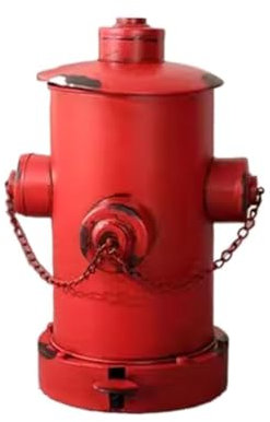 Cubo de basura vintage de hierro, estilo industrial, grande, de metal, con tapa, pedal, tapa abierta, boca de incendios, modelado artesanal, para exteriores, sala de estar, C-One S (dorado A)
