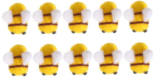 DOITOOL 10stücke Wollfilz Bienen Zubehör Süße Handwerks Deko Für Kleidung Hüte Und Kostüme Für DIY Bastelprojekte Und Kreative Geschenkideen