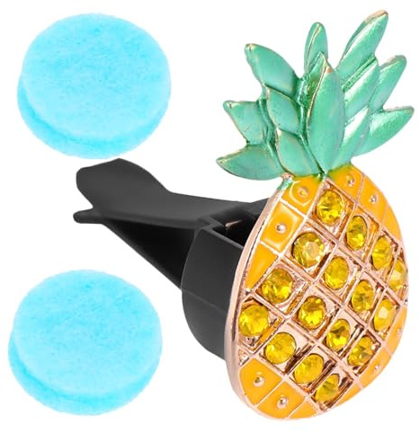 Mikinona Kleinformatiger Aromatherapie Diffusor für Auto mit Rhinestone Eleganter Anstecker zur Duftverbreitung Vielseitig Einsetzbar im Fahrzeug Büro und Zuhause