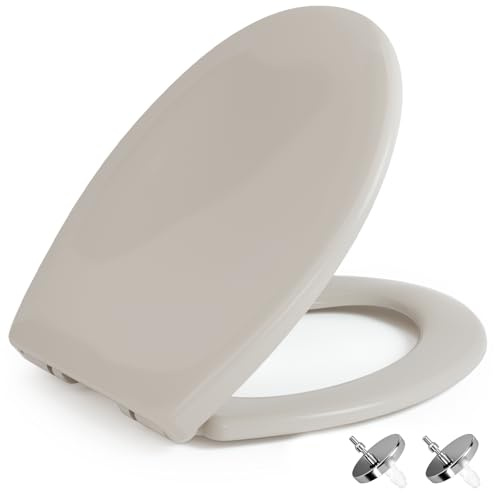 NeoArt Soft Close Toilet Seat – Durable, Environmentally Friendly Urea-Formaldehyde Resin & Fade-Resistant with Quick Release Design for Easy Clean, Universal Fit with Easy Top Fixing, O-Shape