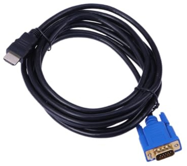 iplusmile Cable Adaptador Macho Dorado a Vga De 3 Metros para Dispositivos Video Independiente, Alta Transferencia 1080p para Proyector y HDTV, Cable Vga Compatible