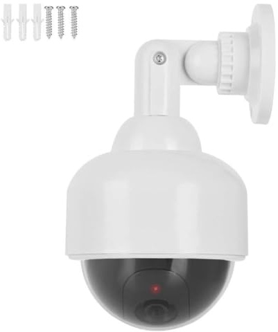 Yosoo Health Gear Telecamera di Sicurezza Fittizia Falsa Telecamera di Sorveglianza Finta Fotocamera di Sicurezza a Cupola con Flashing a Prova di Acqua Leggera per Protezione Casa Esterna
