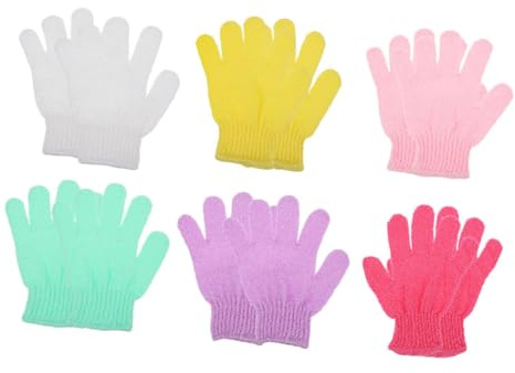 Cabilock 10Pcs Exfoliating Shower Gloves Deep Cleaning Bath Mitts for Home Use Lightweight Body Scrubber Dual-sided Skin Cleanser for Rejuvenating Spa and Daily Shower