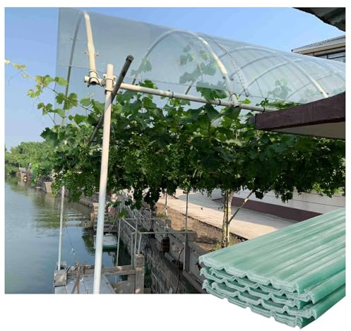 QWEASDF Paneles para Tejado de Alta Resistencia, Lámina de Techo corrugada Transparente，Placa Ondulada Anti-UV, Chapas Perfiladas Techo Impermeable, Techo Cobertizo(9pcs,0.9 * 0.6M/35 * 24IN_1.2MM)