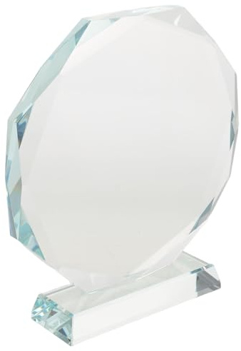 HONITANO Trophée Cristal Transparent pour Reconnaissance Employé Plaque de Prix DIY Personnalisable Souvenir de Bureau Élégant pour Cérémonie et Appréciation
