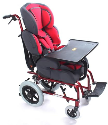PA-DABAOO Fauteuil Roulant Pour Enfants Atteints De Paralysie Cérébrale, Fauteuils Roulants Pliants En Alliage D'aluminium À Dossier Haut, Fauteuil Roulant Manuel Moderne Et