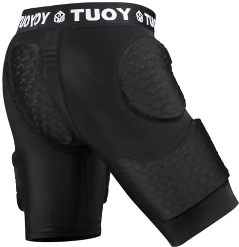 TUOYR Football Girdle with Pads Padded Compression Short Hip Thigh Butt Tailbone Protector Pants Youth Adult Protective for Baseball Snowboard Skate Ski Kockey Cycling Baseball Rugby