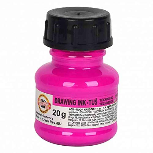KOH-I-Noor Hardtmuth Waterproof Drawing Indian Ink 20g - Fluorescent Pink