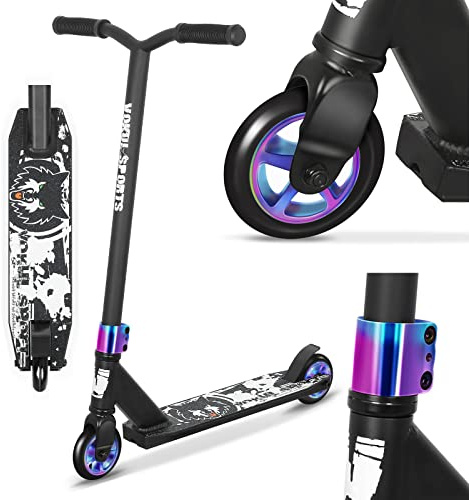 JOYCRUISE Stunt Scooter – Pro Trick Scooter for Kids & Teens (Ages 6+), Freestyle Kick Scooter with 360° Spin Handlebar, Durable Aluminum Deck & 100mm Smooth Wheels