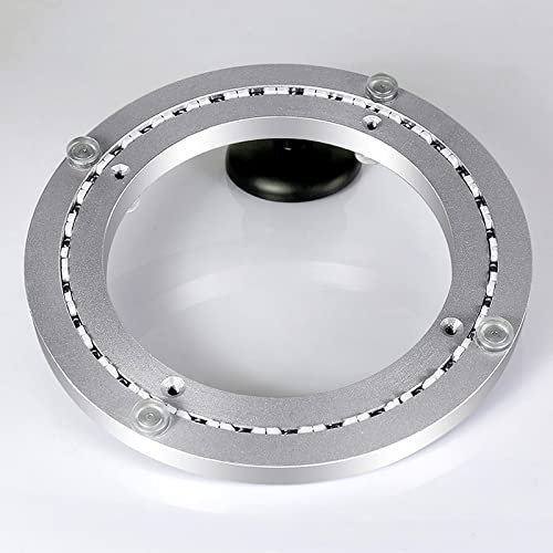 Duchunsheng Schwerlast Lazy Susan Drehplatte Drehlager Drehscheibe Für Runden Esstisch, 360°Drehscheibe Drehbar 300 400mm 500mm, Silber Drehteller Aus Aluminium, Für Tabletop Serving Messedisplays