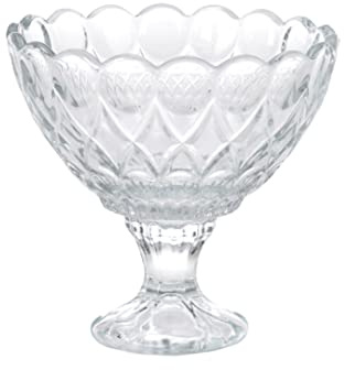 Excellent Houseware Glass Dessert Bowls Sundae Ice Cream Set of 6 Stemmed Patterned Appetiser Cocktail Fruit Salad Glasses Pudding Bowl Dishes Footed for Mini Trifle Dessert Sundae Bowl 200ml