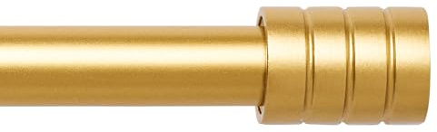 Curtain poles Gold Extendable curtain pole 76cm to 132cm Adjustable curtain track 30 to 52 Includes poles, END CAP finials, 3 piece brackets, hardware kits for Living room, Bedroom, Kitchen window