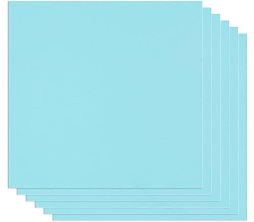 Dichteplatte, 30 x 30 cm MDF-Platte Holzhandwerk Mitteldichte Faserplatte 6 Stück 3 mm dick Unbehandeltes Holz für CNC-Schneiden, Lasergravur, DIY-Projekt (Hellblau)