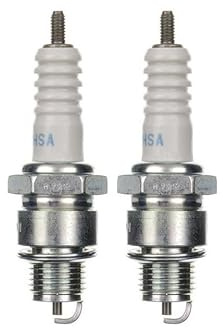 2x Zündkerze BR8HSA passend für Roller & Scooter von ATU, Baotian, CPI & passend für Kymco, Keeway, Benelli – Zündkerzenset 2 Stück, entstört, 14 mm, 12,7 mm