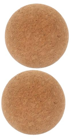Beavorty 2 Stück Kork Massagebälle für Füße und Finger Faszienkugel mit Hoher Dichte zur Muskelentspannung vor Yoga oder Fitnessstudio