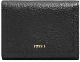 Fossil Women's Logan Black Leather Trifold Wallet, SL10067001