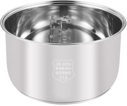Pineeseatile Cuiseur à Riz en Acier Inoxydable Pot intérieur 3L Cuideur de Riz antiadhésif Universal Remplacement à l'échelle de Riz cuifer