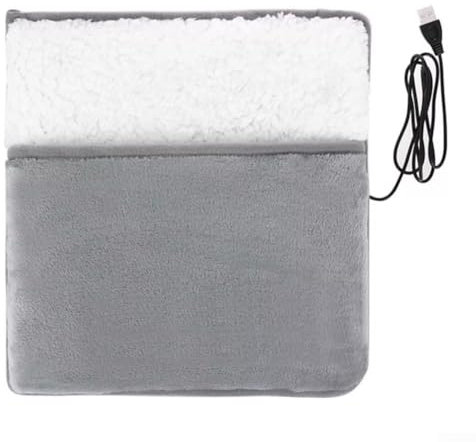 Home Inverno Caldo FootMat, Inverno Riscaldamento Caldo Piede Pad, Scaldapiedi Elettrico Ricarica USB Casa Lavabile 30Cm Morbido Peluche