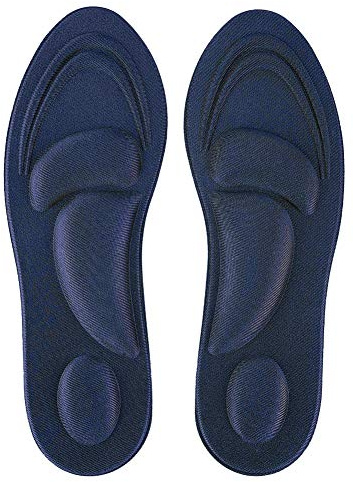 lvifloae Semelles orthopédiques pour femmes, bleu foncé, soutien de la voûte plantaire plate, semelles intérieures en mousse à mémoire de forme, douleur de la voûte plantaire, (Women)