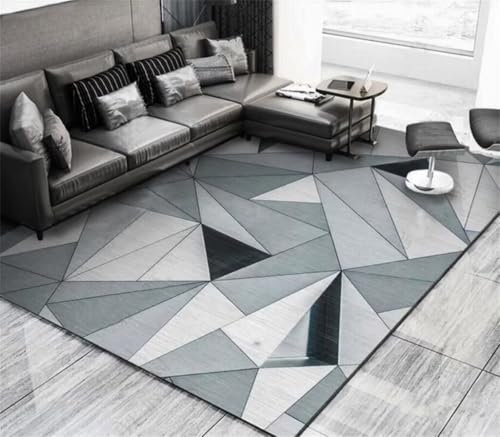 RUGMRZ Rugs Washable Wohnzimmer-Teppich Pflegeleichter Rechteckiger Blauer Teppich Für Den Innenbereich, Maschinenwaschbar Wohnzimmer 90X150Cm 2Ft 11.4''X4Ft 11.1''