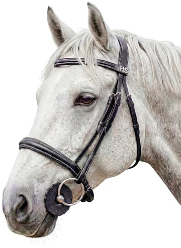 HUNTERS SADDLERY Komfort-Gel-Bissschutz für Pferde, weich, flexibel, Gummi-Schutzringe, verhindert Kneifen und Scheuern des Reitens