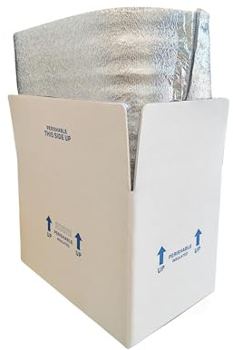 Insulated Shipping Boxes with Foil Liner, Small Perishable Food Mailers, White, 4 Pack (15x10x11)