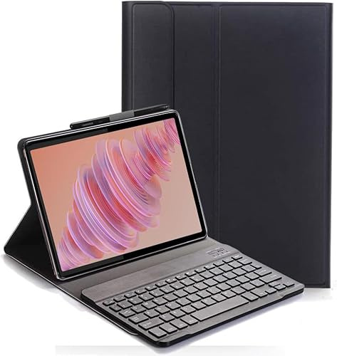 YHFZR Funda Teclado Español Ñ para DOOGEE U11/U11 Pro Tablet 11 Pulgada, Español Slim Teclado Keyboard Case con Magnético Desmontable Inalámbrico Bluetooth, Negro