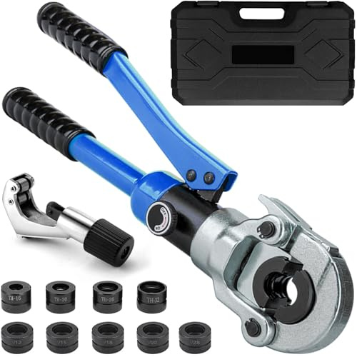 Presszange Kupferrohr V-Kontur und TH-Kontur mit Rohrabschneider – Presszange Handpresszange Kupferrohr mit V12 V15 V18 V22 V28 Und TH16 TH20 TH26 TH32