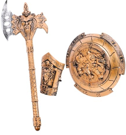 WOONEKY Armamento de Cosplay para Juguetes de Seguro y Resistente Kit para Disfraces Rol Accesorios para Fiestas y Halloween
