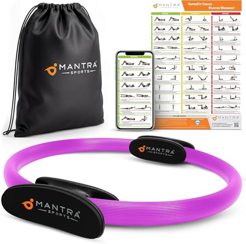 Pilates ring magisk cirkel, pilatesutrustning bäckengolvförstärkare för kvinnor, inre lårtränare, glutes och rumptoner, vägg pilates cirkel lårmästare lårtoner, cornbalans och kegel träning