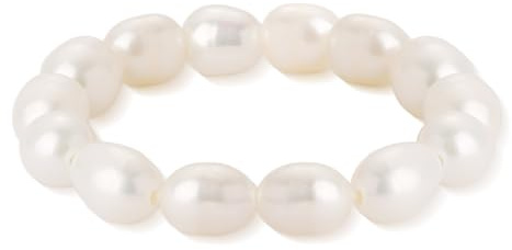 J.Fée Anelli Donna Anello Antistress Donna Con Perla Naturale Scintillante, Anelli Antistress Elastico, Aiuta A Rilassarsi,Impermeabile E Resistente, Elegante Regalo Donne, S/M