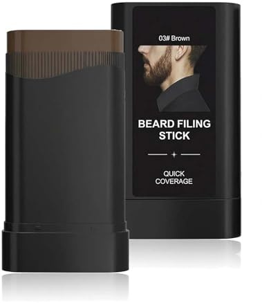 Brown Hair Colour Stick for Hairline & Beard Coverage - Waterproof Sweat-Proof Temporary Root Touch Up, Natural Finish, Easy Application for Men, Travel-Friendly Design