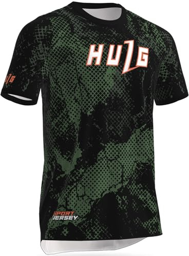 Camiseta MTB,Camiseta MTB Enduro,Maillot Ciclismo,Maillot Ciclista De Manga Corta para MTB BMX Descenso Que Absorbe La Humedad Y De Secado Rápido