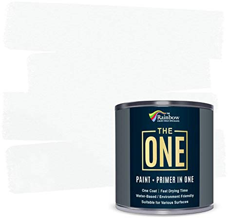 THE ONE All-In-One Paint & Primer - Off White Satin, 2.5 L | Multi-Surface 1 Coat Formula | Easy Indoor & Outdoor Decorating for Home & Garden Walls, Floors & Furniture | Water-Based & Low VOC